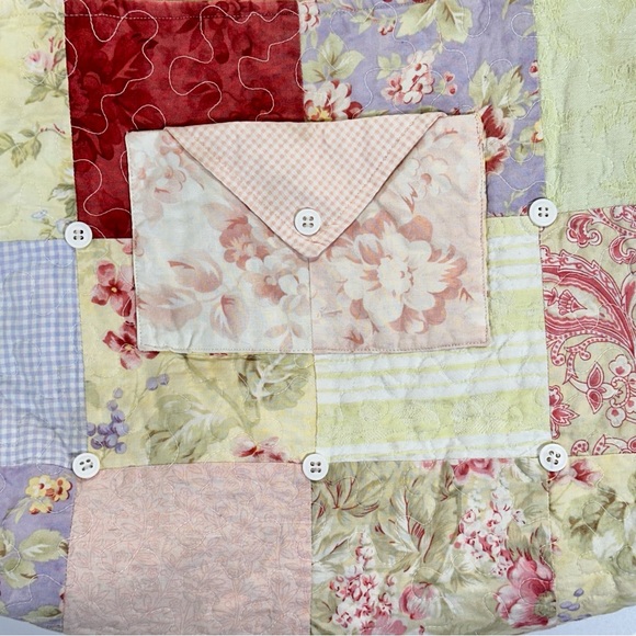 Handmade Quilted Patchwork Tote Cottagecore Floral Bag - Picture 5 of 12